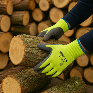 handschuhe holzarbeit Schutzhandschuh GUT GRIP-ON Thermo gelb – vollausstatter