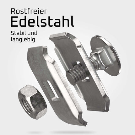 Eckverbinder Plättchen für Zaun, Gabionen, Doppelstabmatten, Komposter