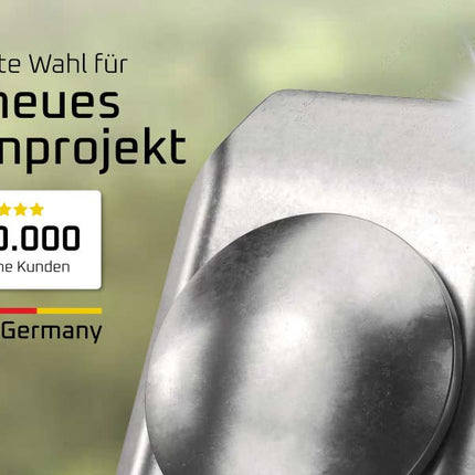 Eckverbinder Plättchen für Zaun, Gabionen, Doppelstabmatten, Komposter