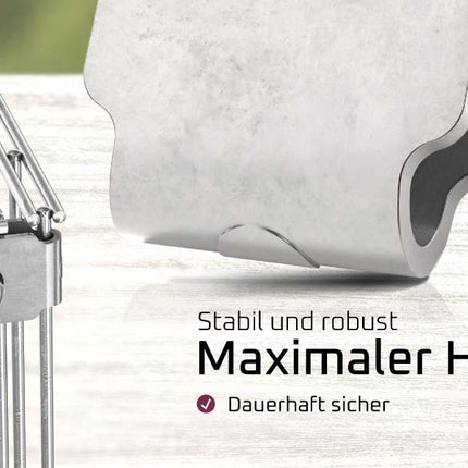 Eckverbinder Schelle für Gabionen, Zaun, Doppelstabmatten, Komposter