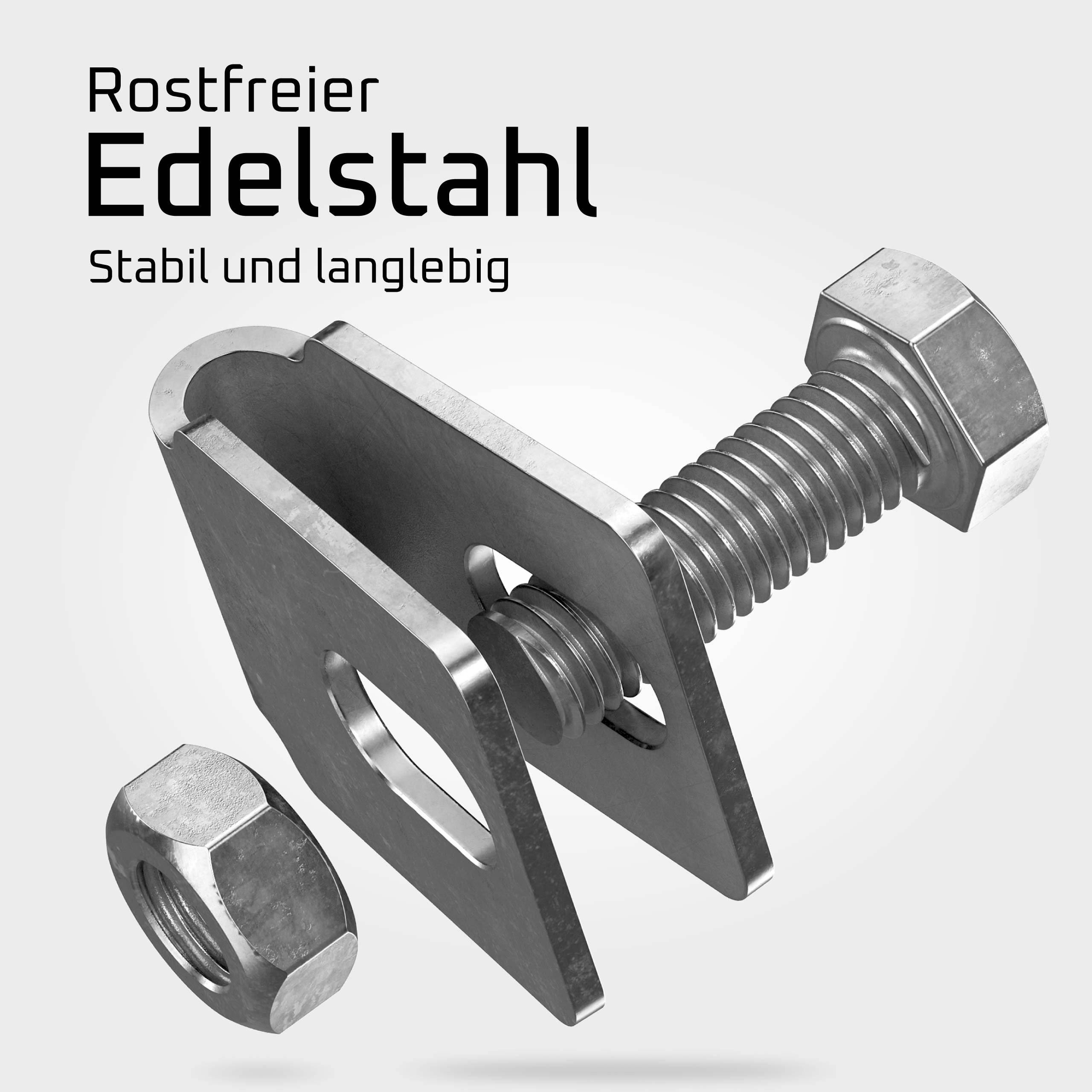 Eckverbinder Schelle für Gabionen, Zaun, Doppelstabmatten, Komposter