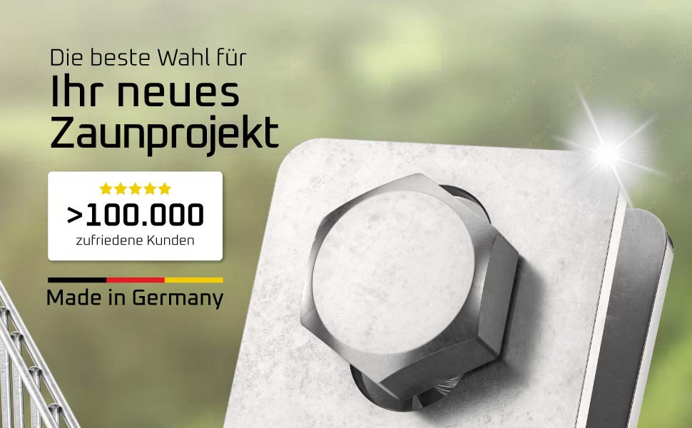 Eckverbinder Schelle für Gabionen, Zaun, Doppelstabmatten, Komposter
