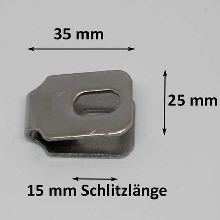 Mattenverbinder / Zaun / Eckverbinder Schelle in schwerem Edelstahl
