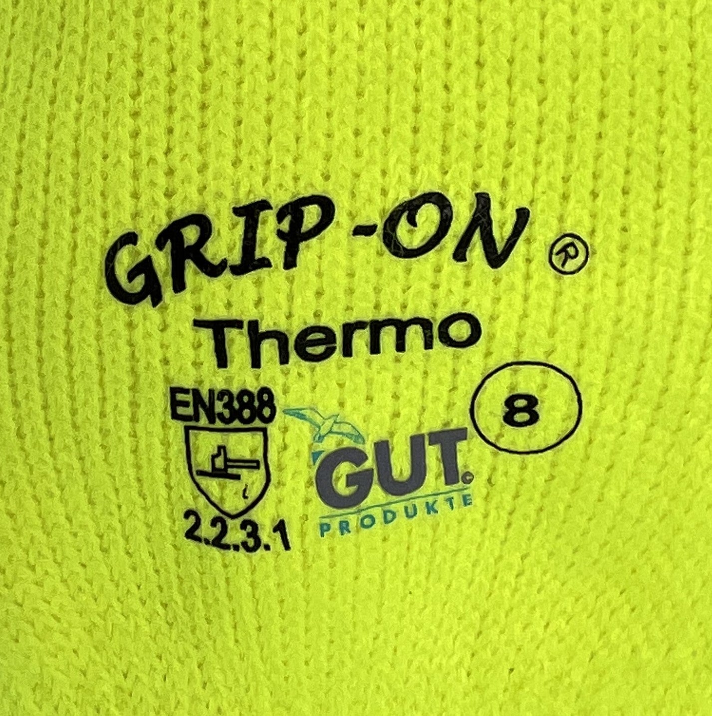 Strickhandschuh GUT GRIP-ON Thermo gelb