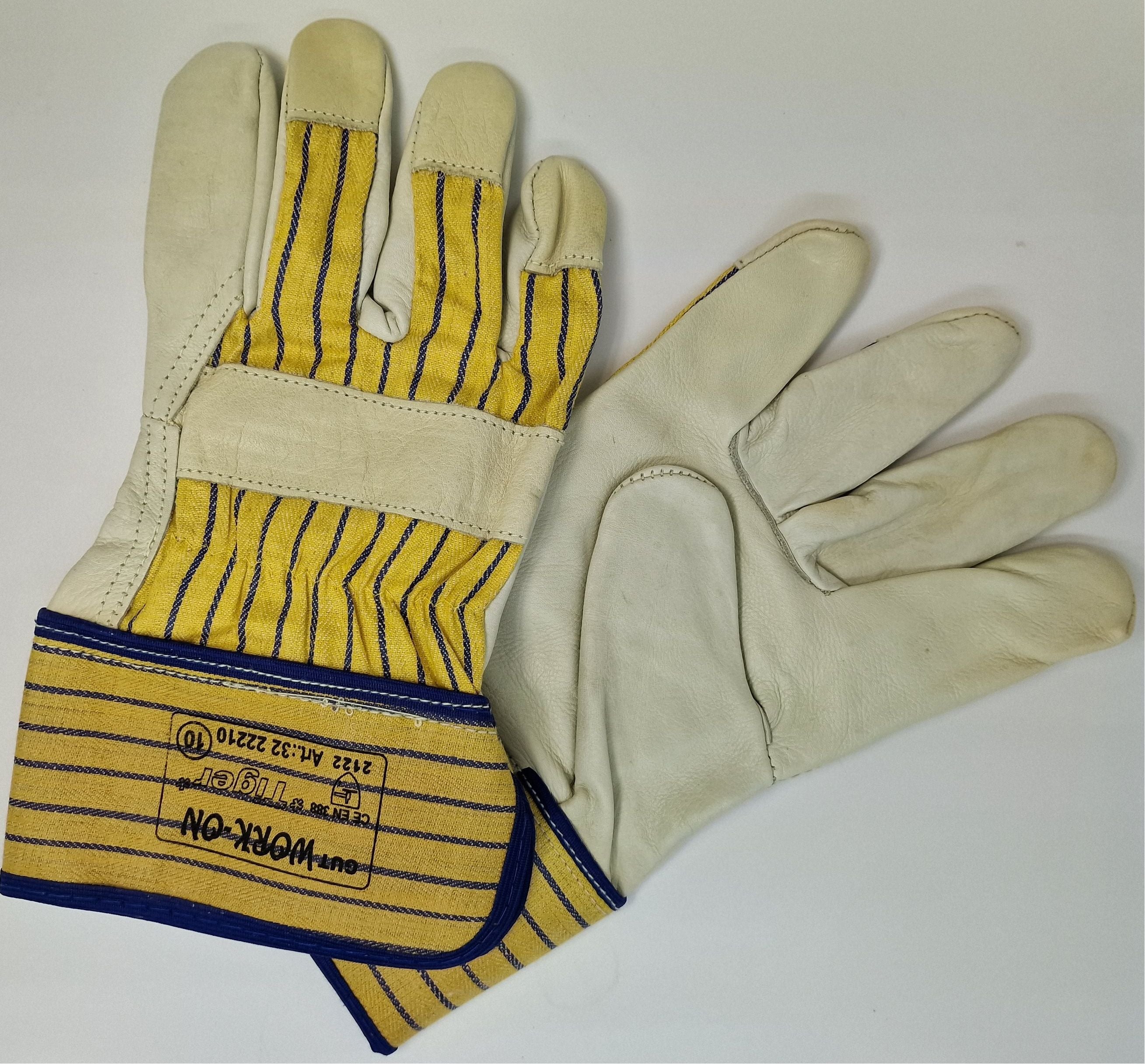 handschuhe tiger Rindslederhandschuh *TIGER* Gr.10 HW – vollausstatter