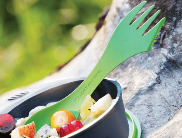 Spork "L" 250mm groß Salatbesteck Kombination aus Messer/Gabel/Löffel