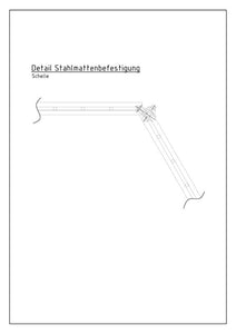 Mattenverbinder / Zaun / Eckverbinder Schelle in schwerem Edelstahl
